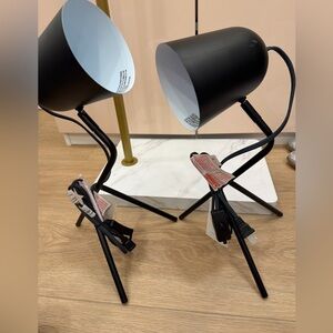 Project 62 Black Table Lamps, Pair